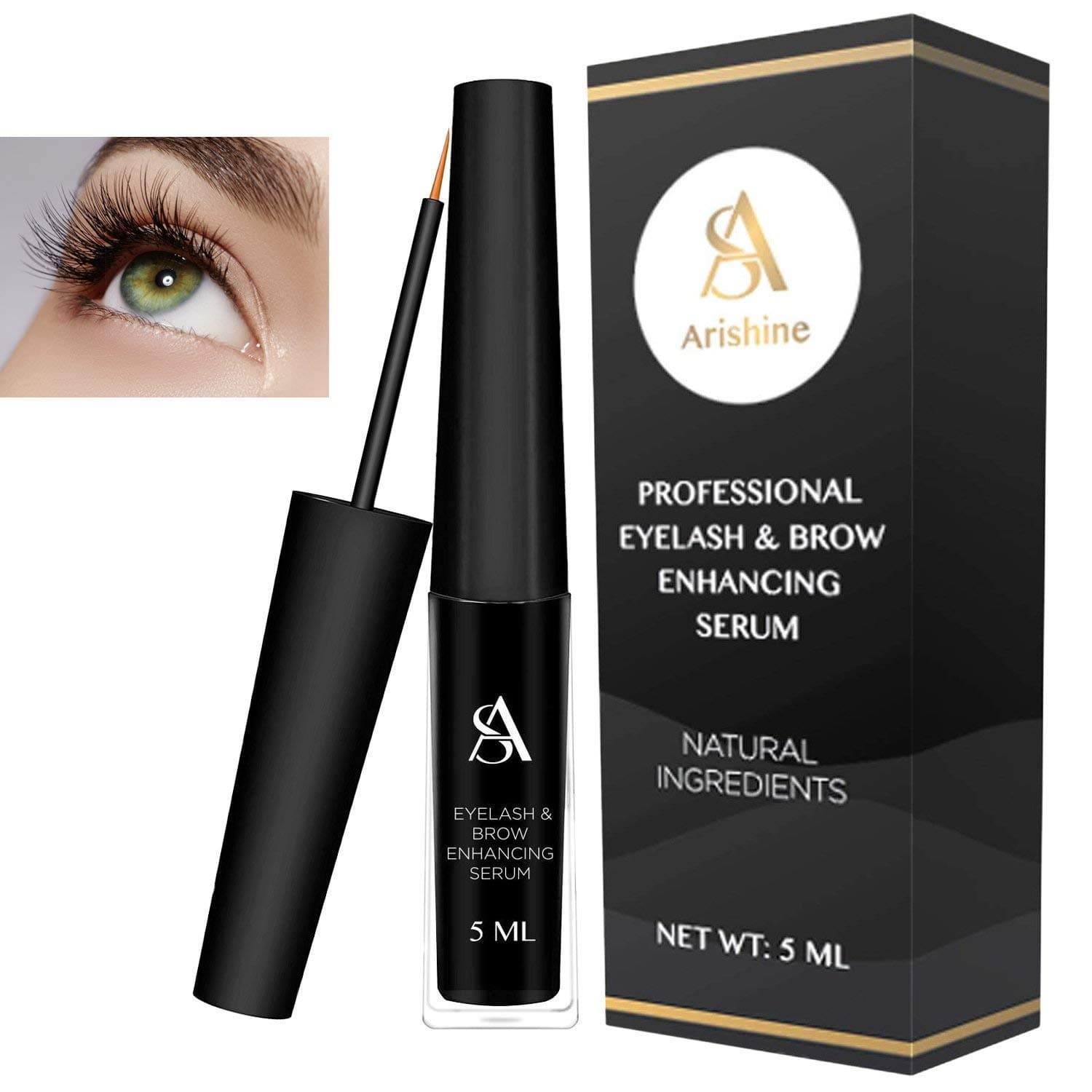 Eyelash & Eyebrow Growth Serum - natural Eyelash Growth Enhancer & Brow Serum