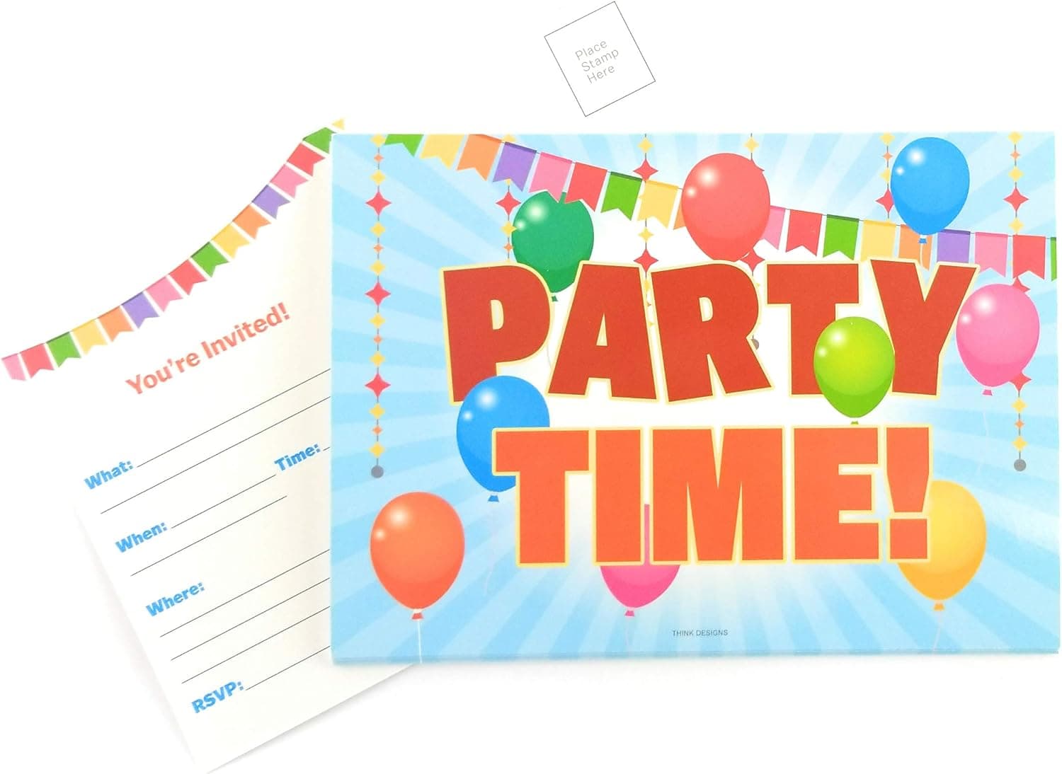 Party Invitations Cards 25 Pieces - Fill in Party Invitations for Children, Kids, Teens & Adults, Summer Time Birthday Cookout Invitation Cards, Boys & Girls, Family BBQ Invites Party Invitations