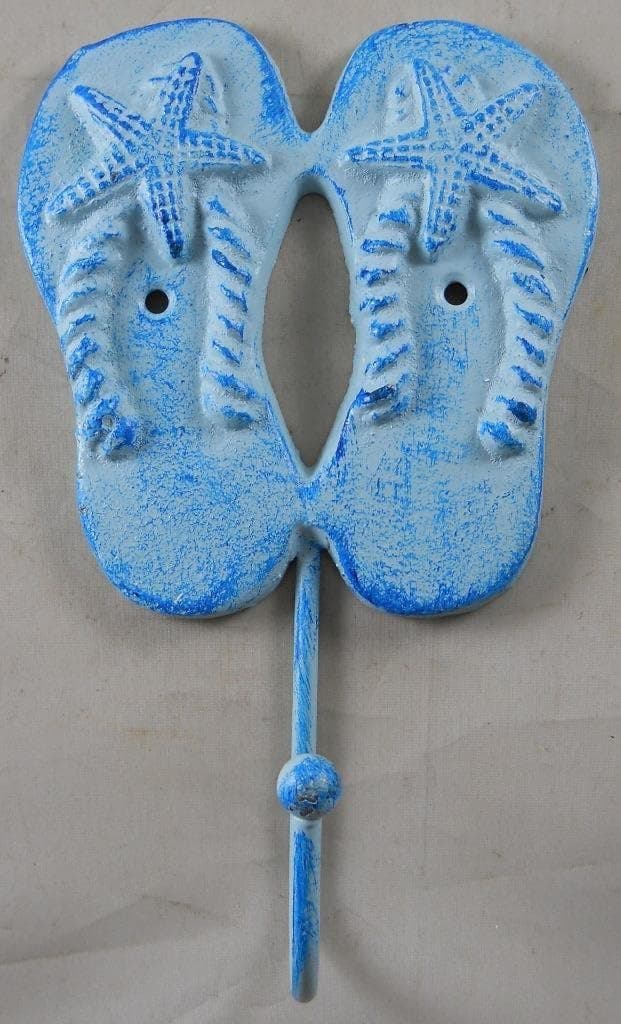 GSM Cast Iron Flip Flop Hook with Starfish Motif