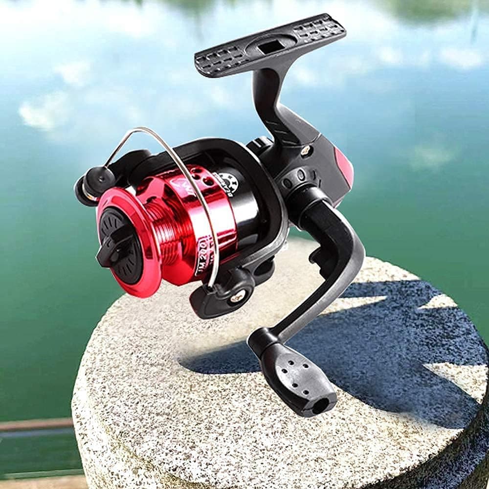 Spinning Fishing Reels,Spinning Reels Stainless Steel Small Reel Lightweight, Durable & Sturdy, Incredibly Smooth, Powerful, Ultralight (red)