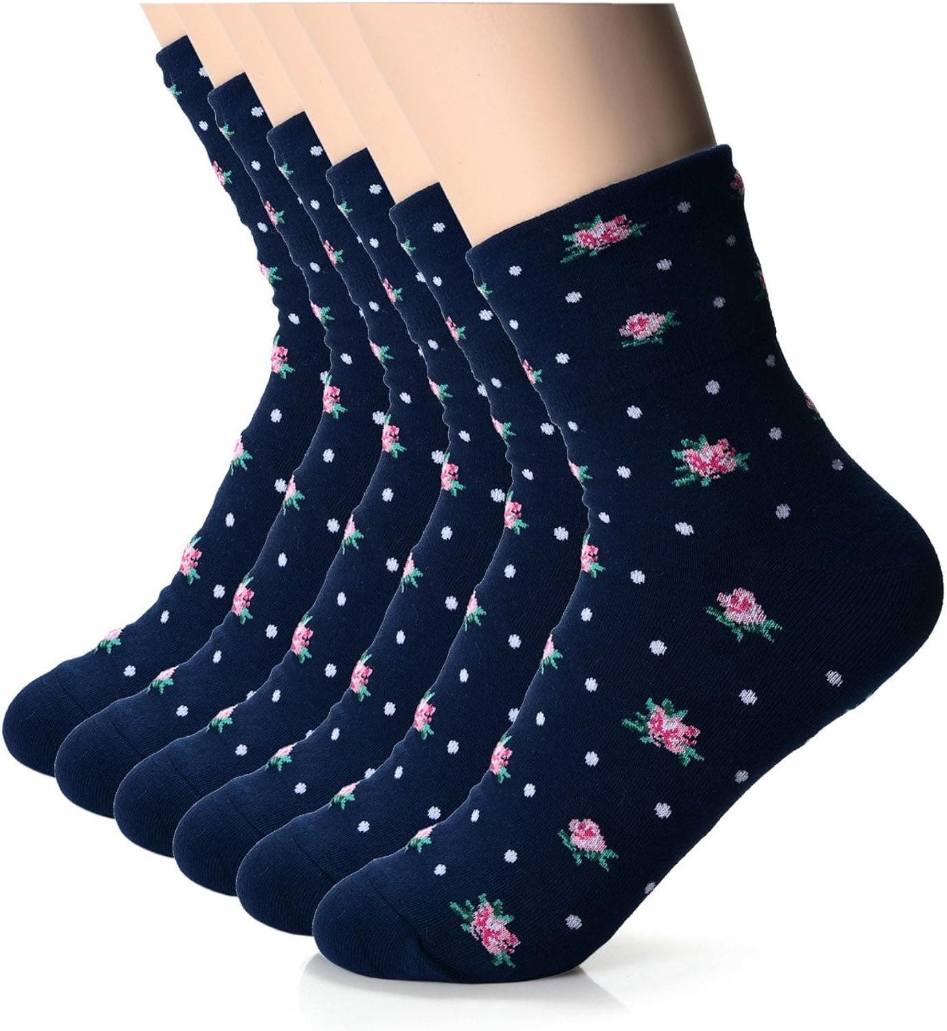 FLATSEVEN Womens Casual Fashion Dress Socks (6 Pack)