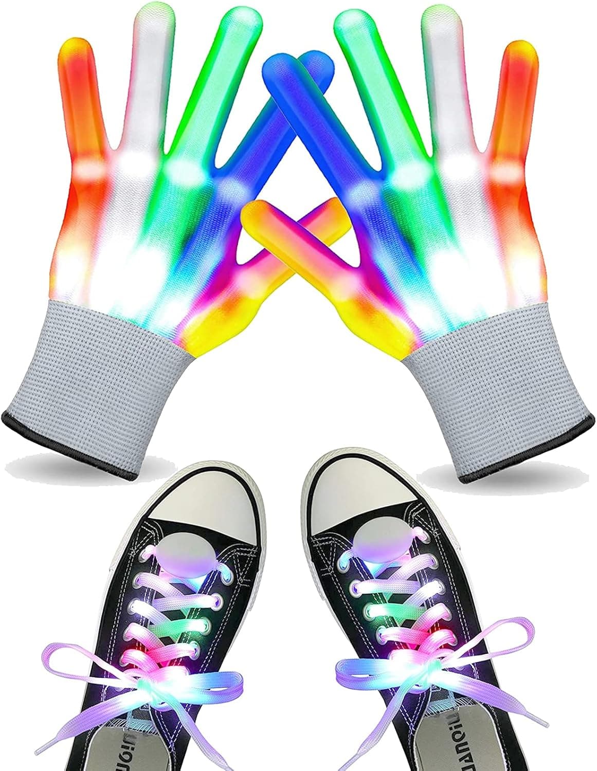 LED Gloves for Kids Children's Toys for 4-12 Years Old Glow Gloves Party Stuff Christmas Gifts Cool Gloves Autism Toys