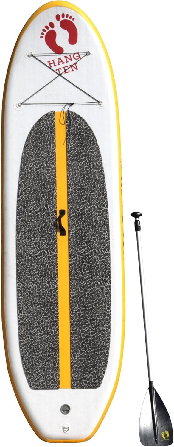 Hang Ten Inflatable SUP, White/Orange, 10-Feet