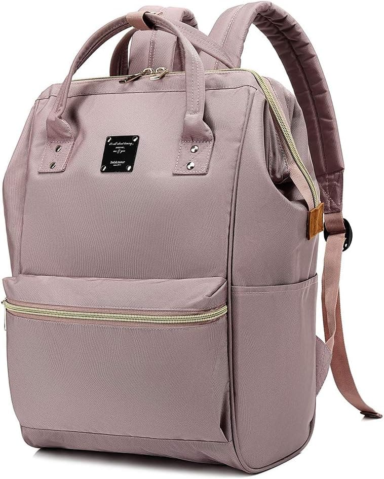 Bebamour Travel Backpack for Women and Men Laptop Rucksack 15.6 inch Classic Waterproof College Travel Business Bags Dipaer Backpack (pink)