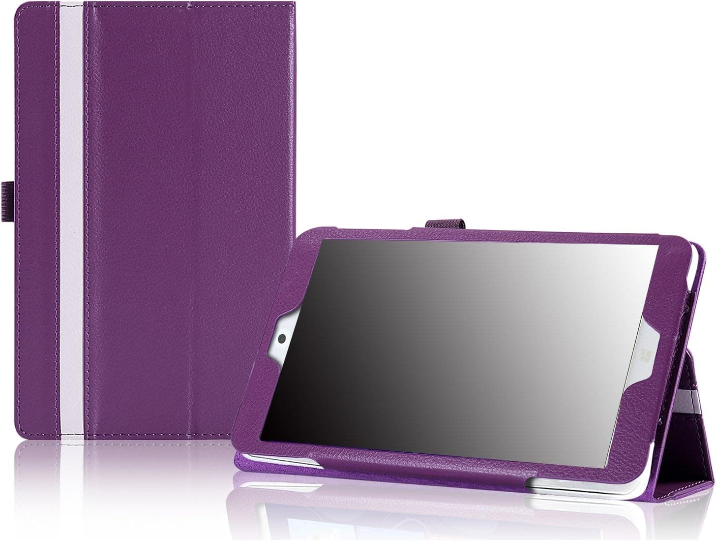 Famavala PU Leather Case Cover For 8" Dragon Touch i8 Pro / i8 / iRULU eXpro X1S 8 Tablet (Purple)