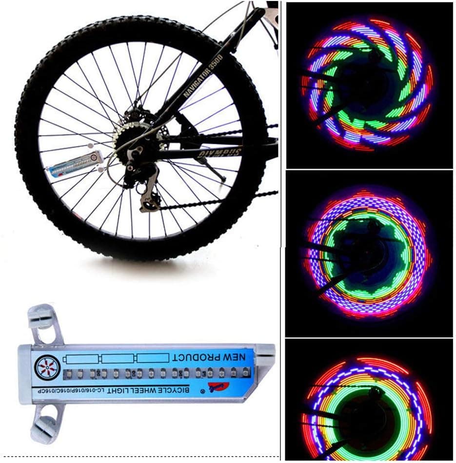 BAVIER Bike Spoke Lights Cycling LED Bike Wheel Lights, Bike Spoke Lights with Batteries Included! (Blue2)