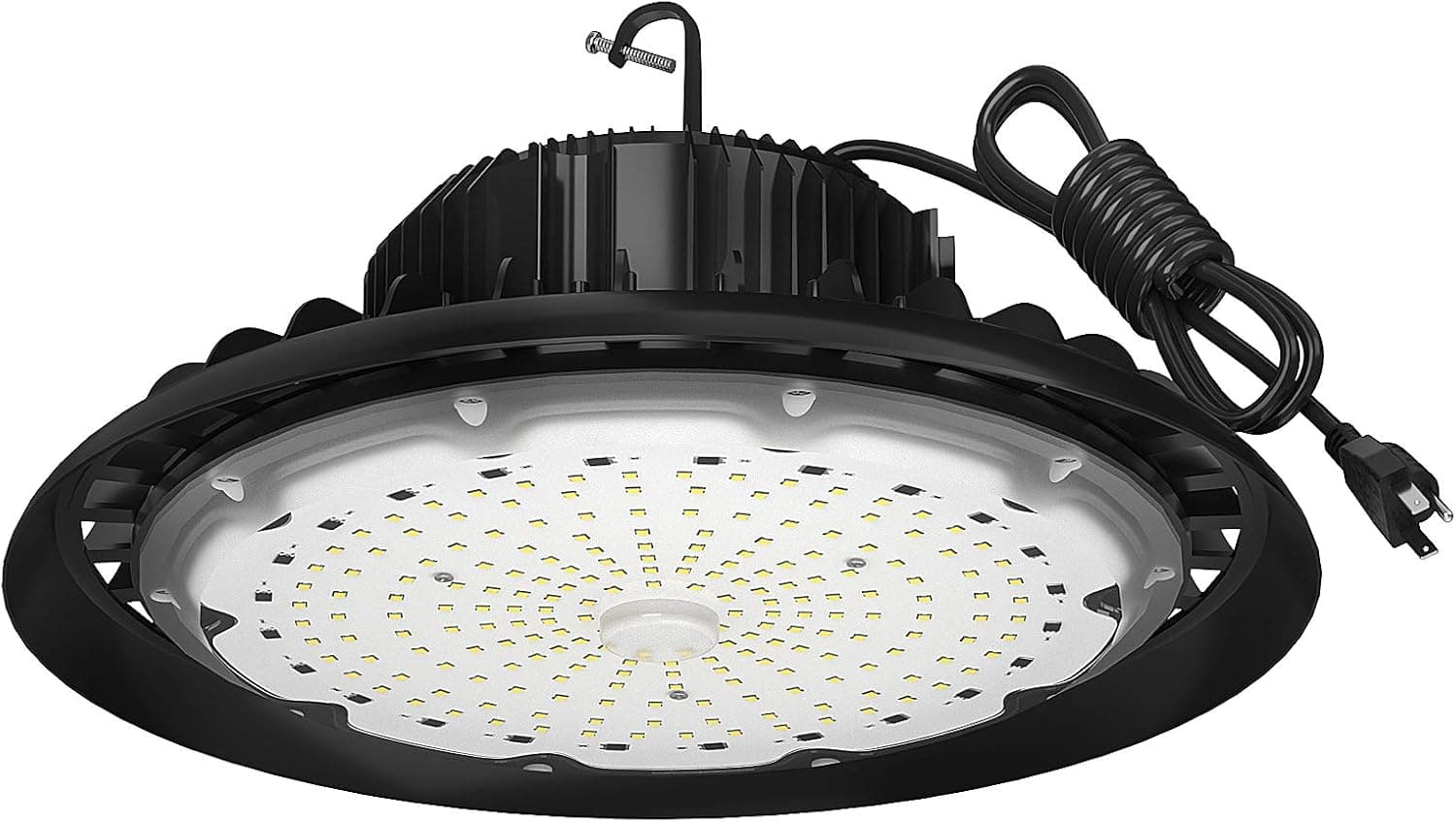 ANTLUX UFO LED High Bay Light, 200W (800W HID/HPS Replacement), 24000LM, 5000K, IP65 Waterproof, US Plug, LED Warehouse Lights, Industrial Workshop High Bay LED Lighting Fixtures