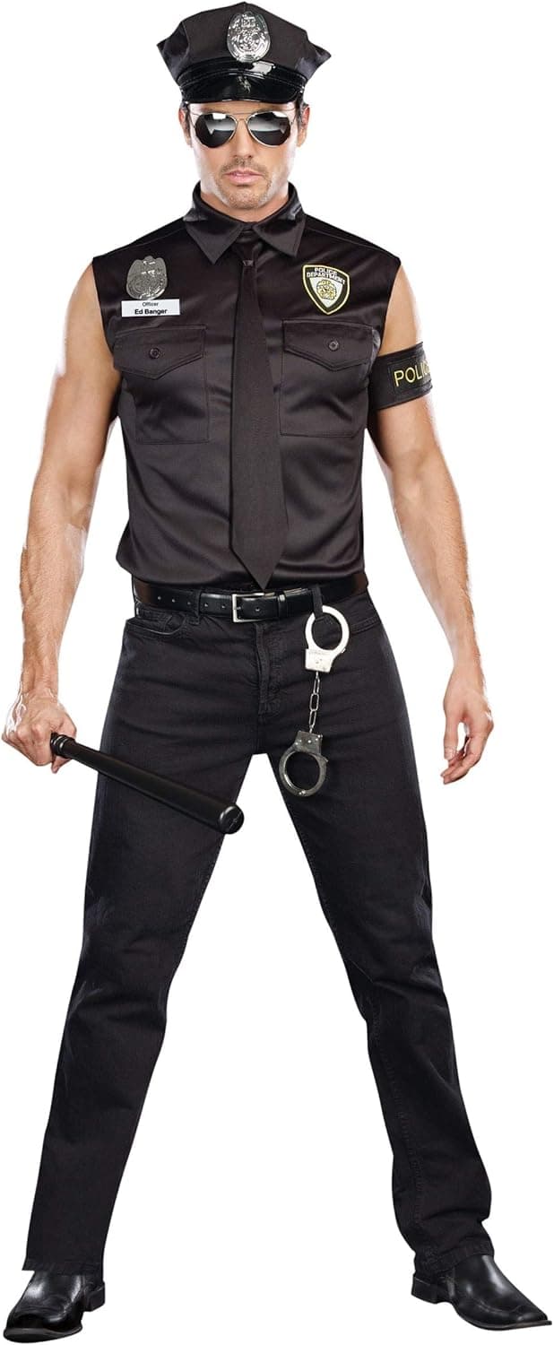 Dreamgirl Men's Dirt Cop Officer Ed Banger Costume
