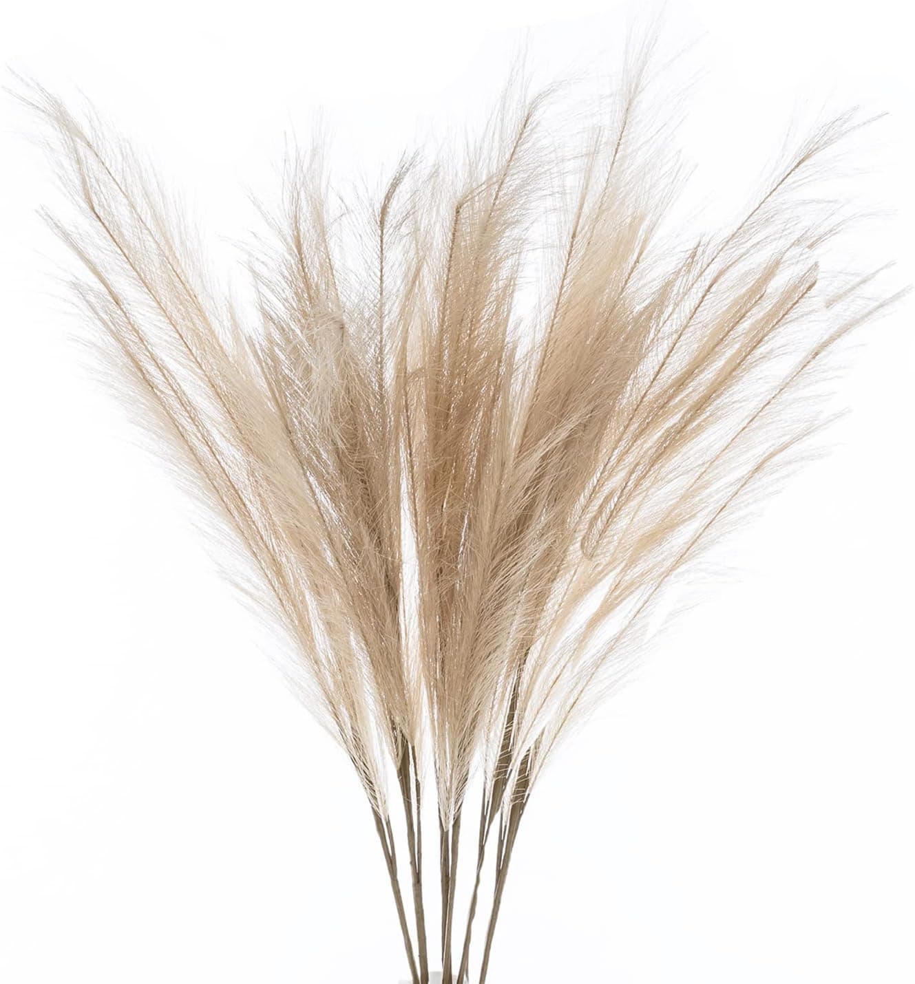 UiiziC Artificial Flowers Pampas Grass Large 35”/ 90cm Ascendant Grass Fake Flowers Grass for Wedding Bouquets Home Party Hotel Centerpieces Decorations (Brown, 6pcs Ascendant Pampas Grass A)