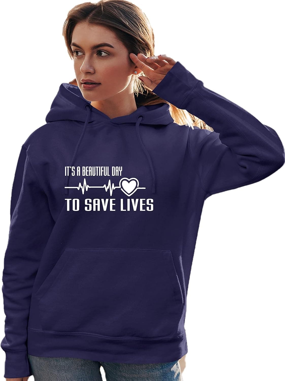 Go All Out It's A Beautiful Day To Save Lives Mens Women Sweatshirt Hoodie