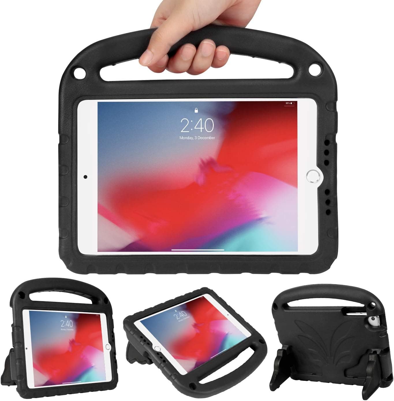 HDE Kids Case for iPad Mini 1 2 3 4 5 Lightweight Shockproof Case with Handle and Kickstand for Apple iPad Mini 5 (2019), Mini 4, Mini 3, Mini 2 and Original Mini Tablet