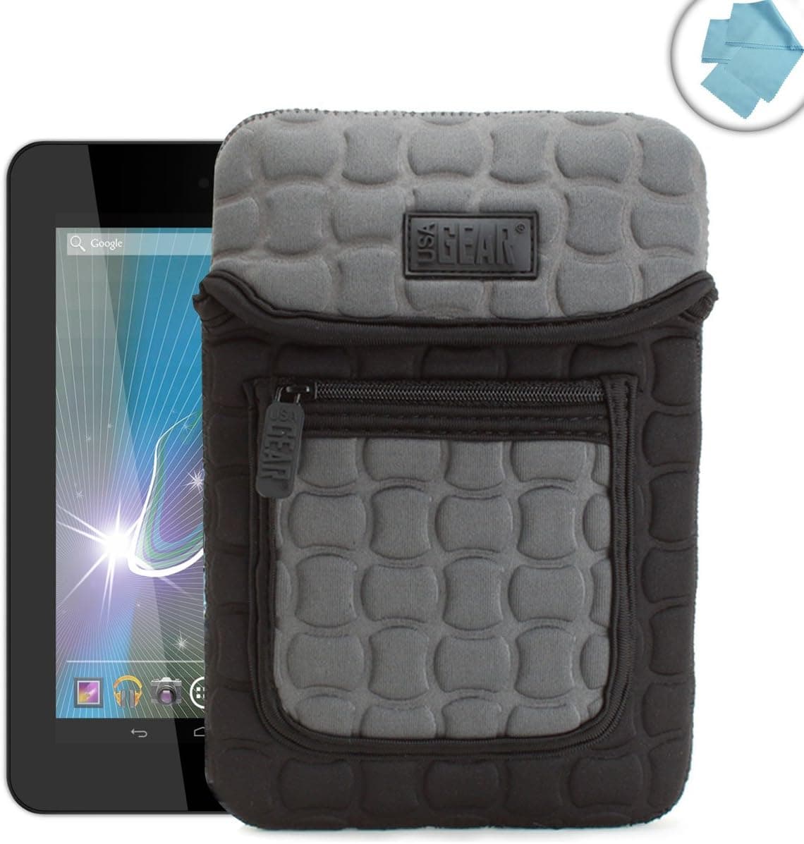 FlexARMOR X Protection Padded Neoprene Tablet Sleeve Carrying Case Cover for the HP Slate 7 / Slate7 Android TabletIncludes Bonus Tablet Screen Cleaning Cloth -By USA Gear!