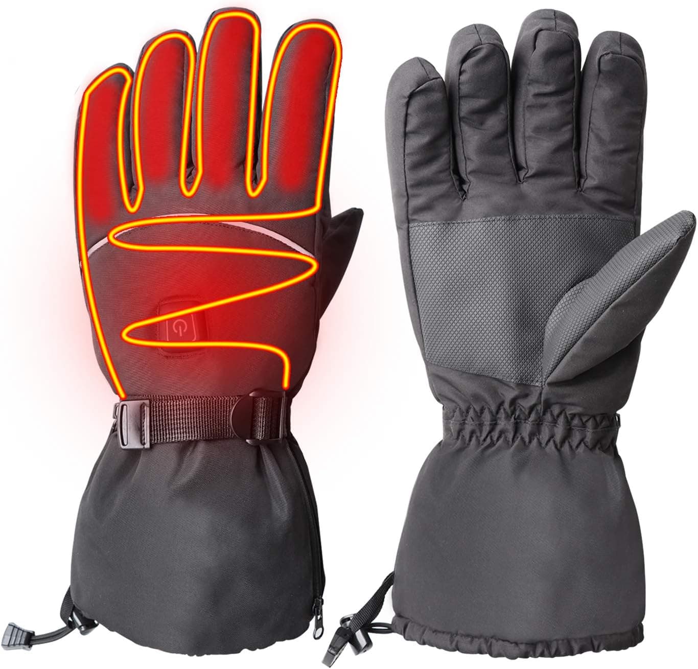 GMAYOO Electric Heated Gloves for Men Women, 3 Levels Temperature Control Thermal Gloves Hand Warmer for Hiking Skiing Cycling Hunting