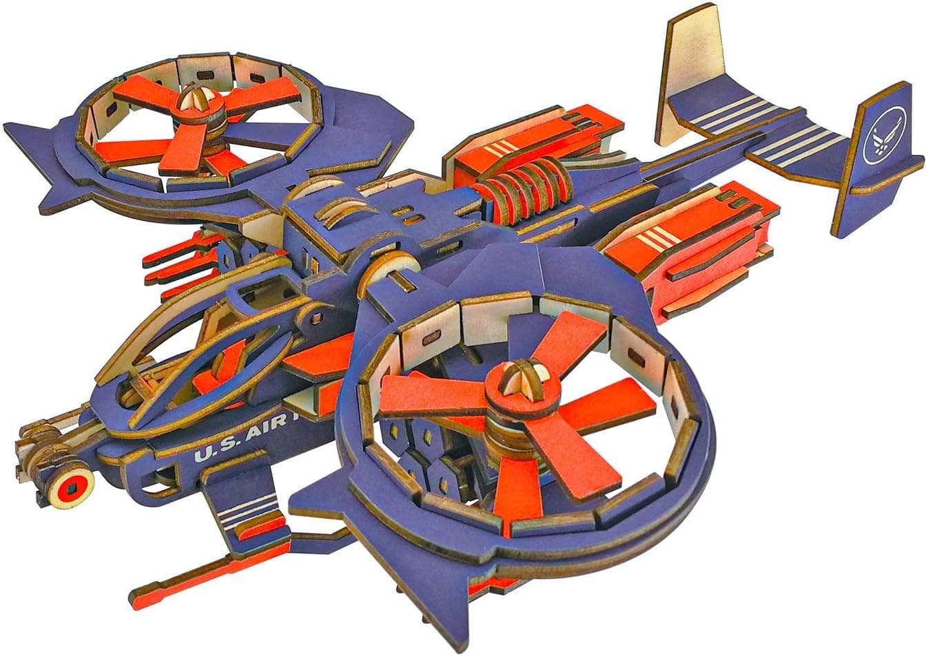 Allessimo - Artisolve 3D Wooden Puzzle RAD Gunship Assembly Model Kit for Kids Boys Girls Kids Family Fun Jigsaw Ages 14+