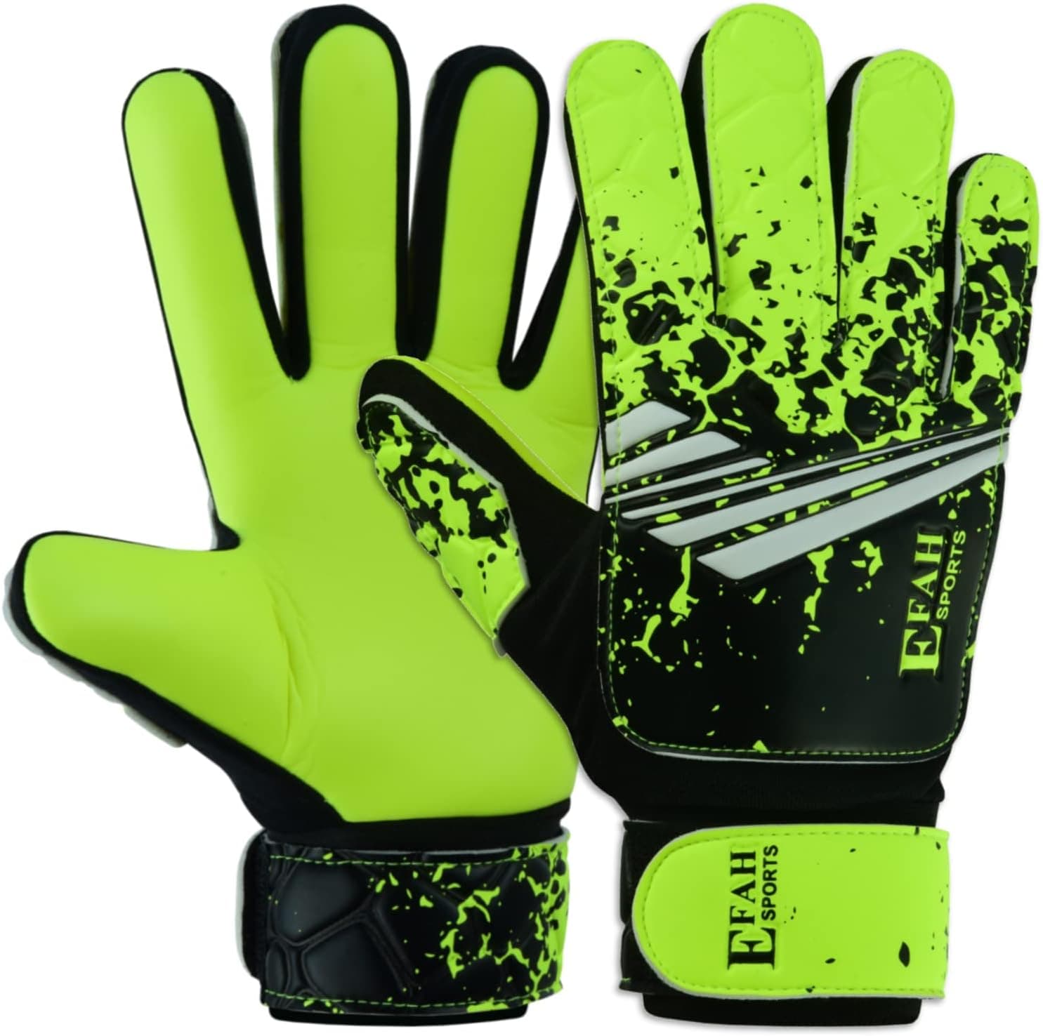 EFAH SPORTS Soccer Goalkeeper Gloves for Kids Boys Children Youth Football Goalie Gloves with Strong Grips
