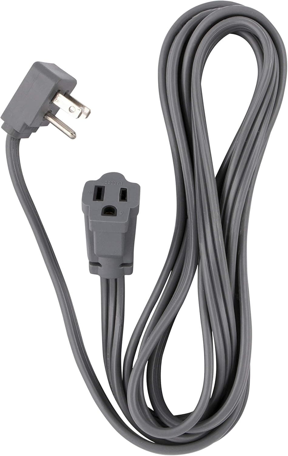 10 FT Heavy Duty Air Conditioner and Appliance Extension Cord, 14 Gauge, 15 Amp, ETL Listed, Grey