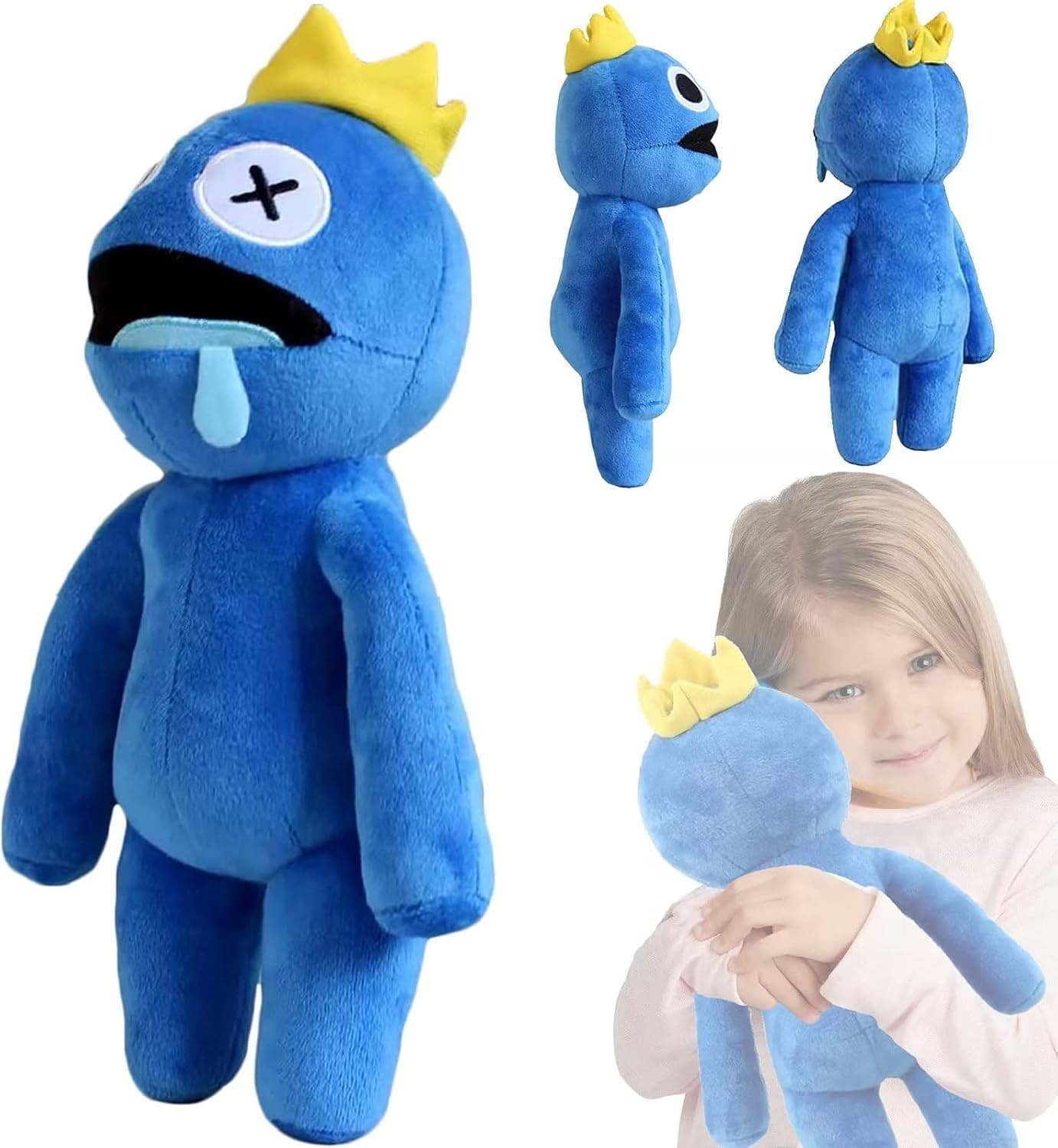 Blue Monster Plush Toy 12 Inch Adventure Horror Game Plush Toy Night Stuffed Animal Plush Doll for Fans Kids Birthday Halloween Thanksgiving Christmas