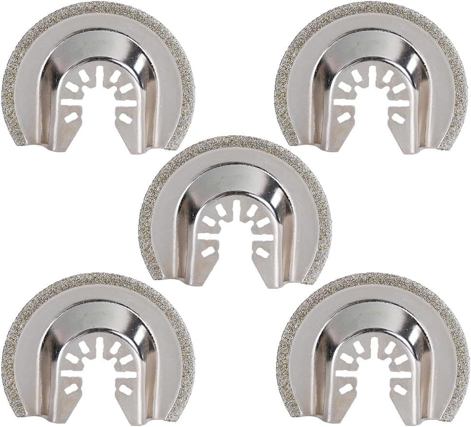 HIFROM Replacement Diamond Grout Removal Blade,2-1/2-Inch(64mm) Multi Tool Quick Realease Oscillating Saw Blade Compatible with Bosch, Craftsman, Chicago, Cougar More (Pack of 5)