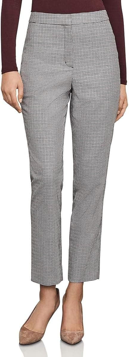 BCBGMAXAZRIA Women's Fitted Plaid Trouser