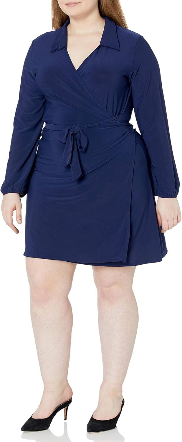 Star Vixen Women's Long-Sleeve Wrap Dress