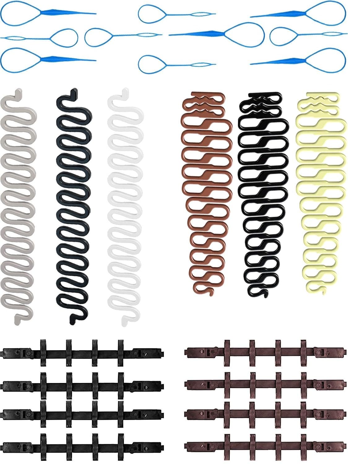 French Centipede Braiders for French Twist,Hair Styling Tools Hair Accessories for Women(24p) purple