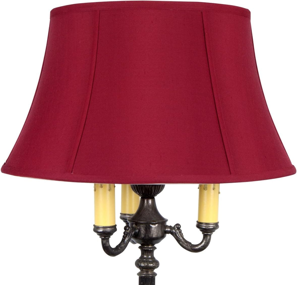 Upgradelights Floor Lamp Drum Lamp Shade Replacement 19 Inch (Red Silk)