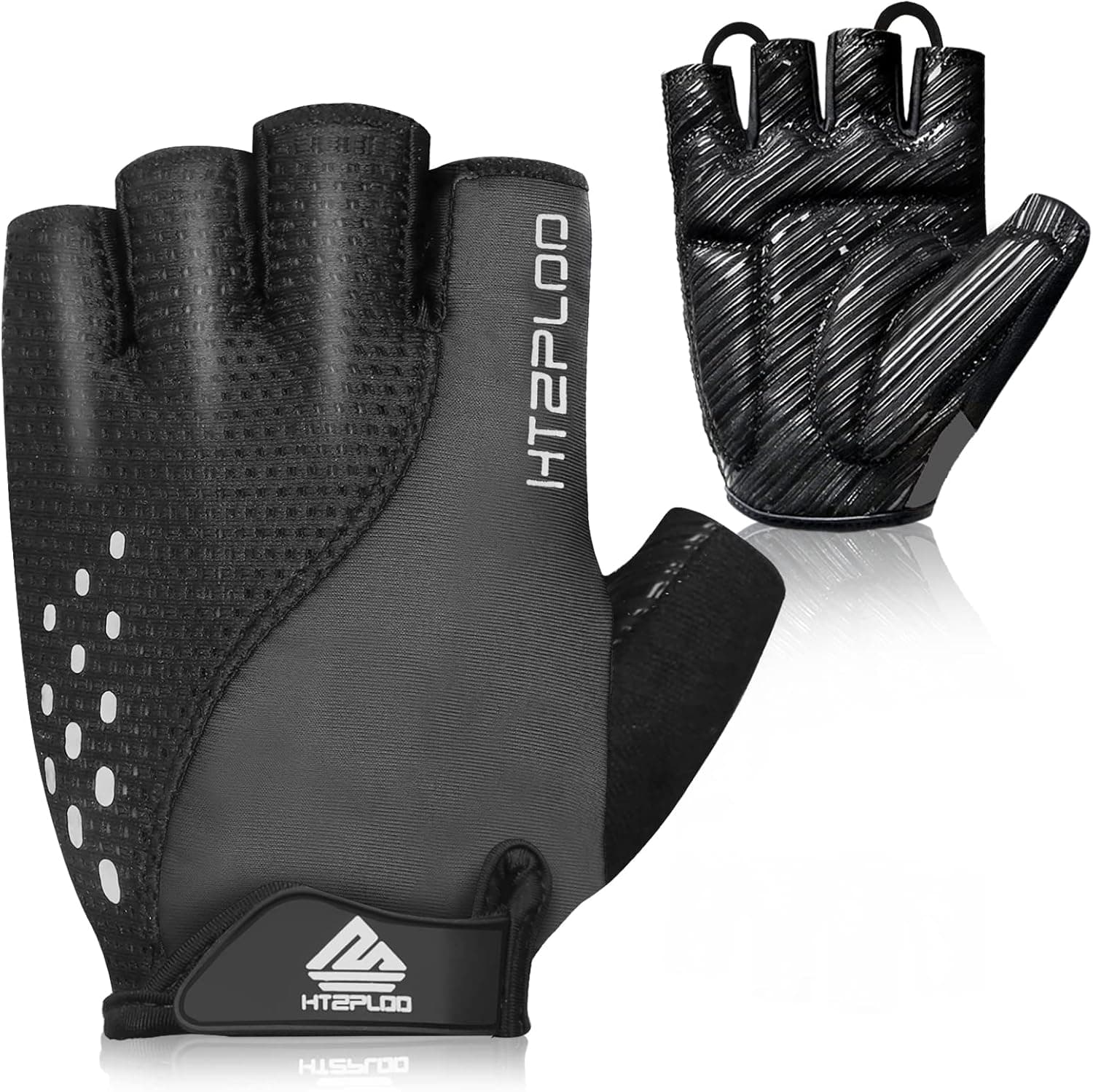 HTZPLOO Bike Gloves Cycling Gloves Biking Gloves for Men Women with Anti-Slip Shock-Absorbing Pad,Light Weight,Nice Fit,Half Finger Bicycle Gloves