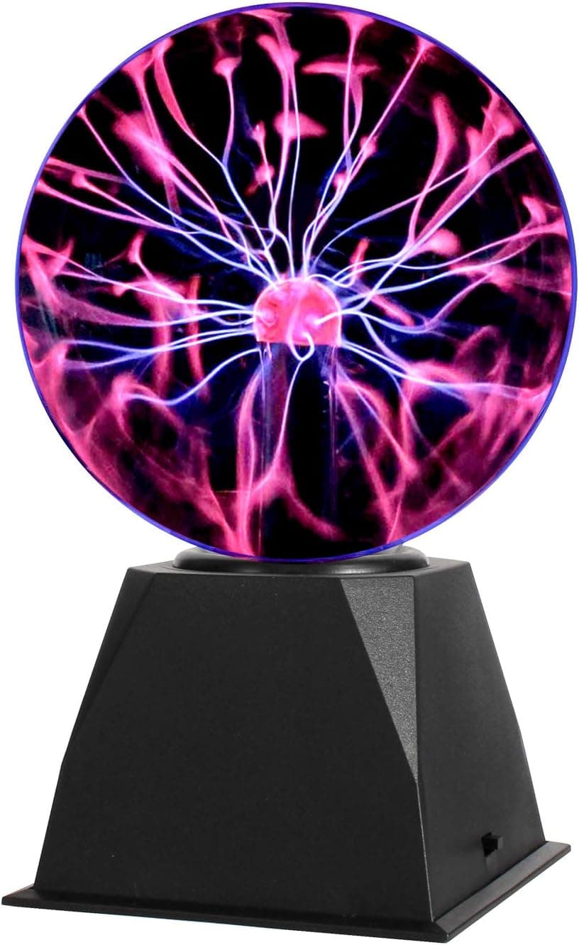 Gresus 6 Inch Plug-in Magic Plasma Ball Lamp - Touch & Sound Sensitive Interactive Plasma Lamp Nebula Sphere Globe, Science Educational Gift for Decorations/Parties/Bedroom