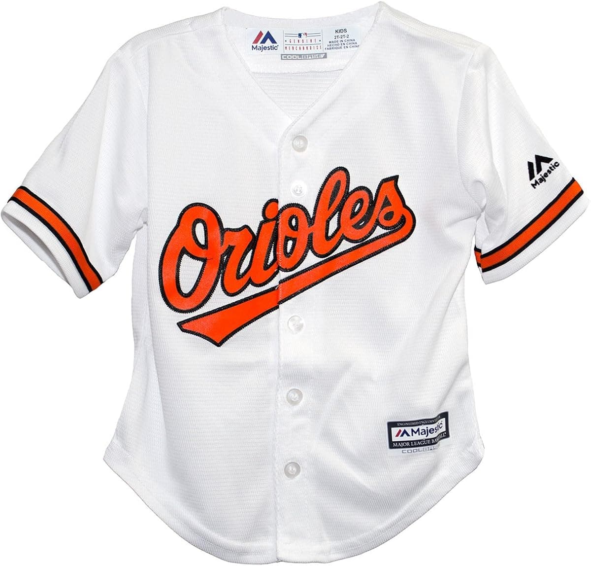 Majestic Athletic Baltimore Orioles Home White Cool Base Infant Jerseys (12 Months)