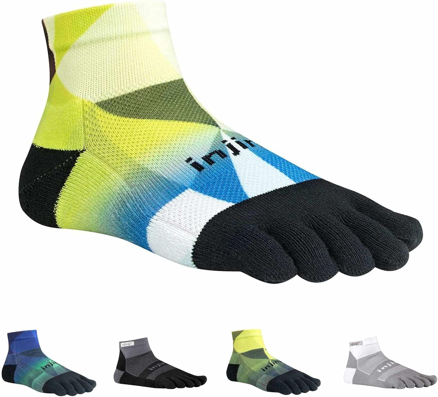 Injinji Run Midweight Mini-Crew Xtralife Geo Socks