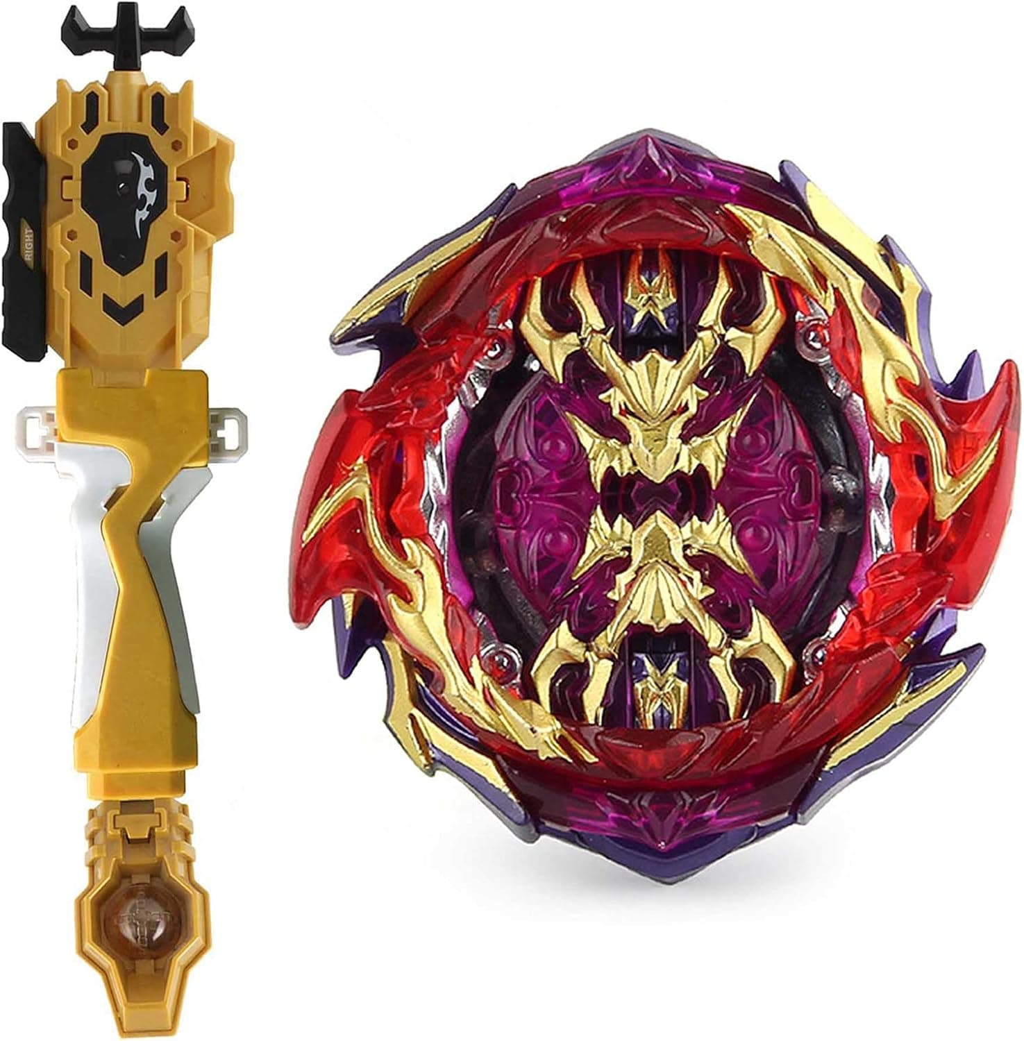 Dwin Battling Toys - Bey Burst Booster GT B-157 Big Bang Genesis.0.Ym Spinning Top Gyro Toy Starter with Burst Bey Launcher LR (Left & Right Turning) & Grip with Balancer Set