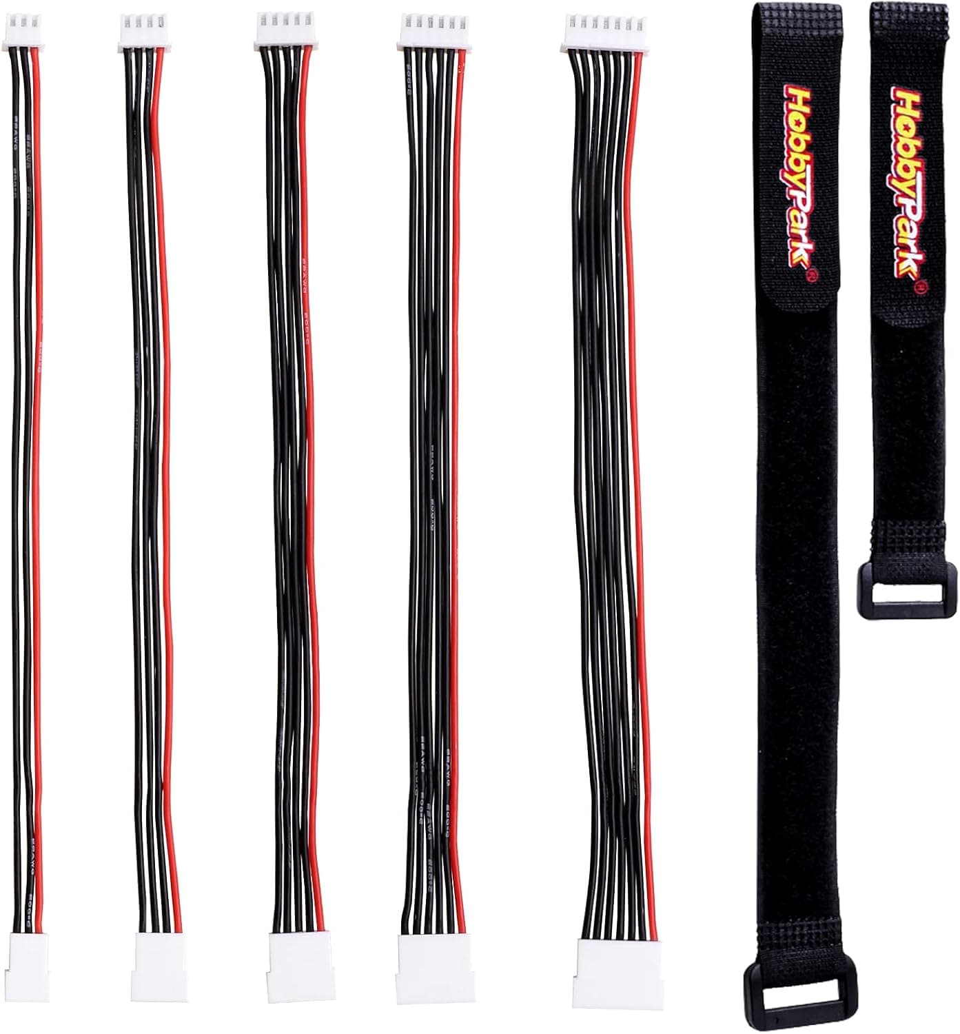 HobbyPark JST-XH 2S 3S 4S 5S 6S LiPo Battery Balance Charger Extension Cable Balance Charging Wire Lead Adapter for RC Drone , Quadcopter, Multirotors,Cars, Trucks, Planes, Boats (5PCS)