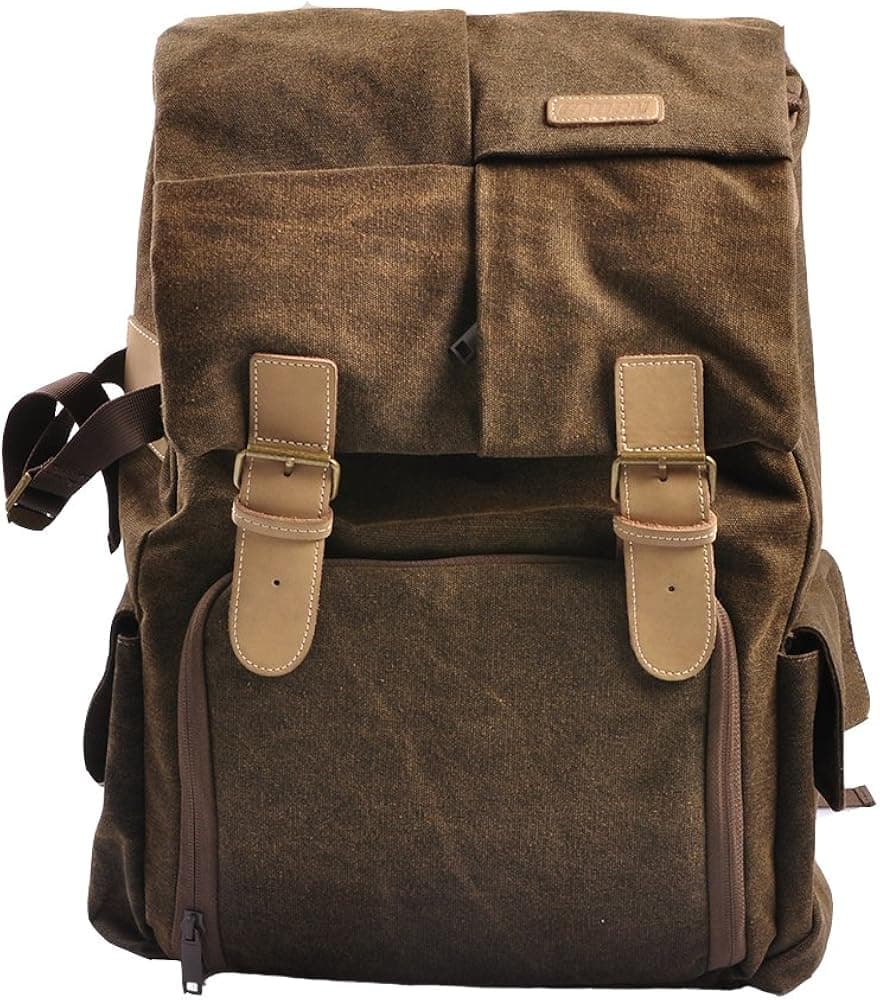 Peacechaos SLR Camera Backpack Case - 15.6 inch Laptop Compartment, Padded Custom Dividers, Tripod Holder, Waterproof, Long-Lasting Durability and Storage Pockets - Compatible with