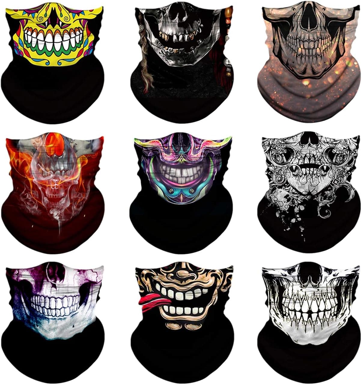 ACBungji Seamless Face Scarf Head Wraps headwear Bandana Headband Balaclava Neck Gaiter Multifunction