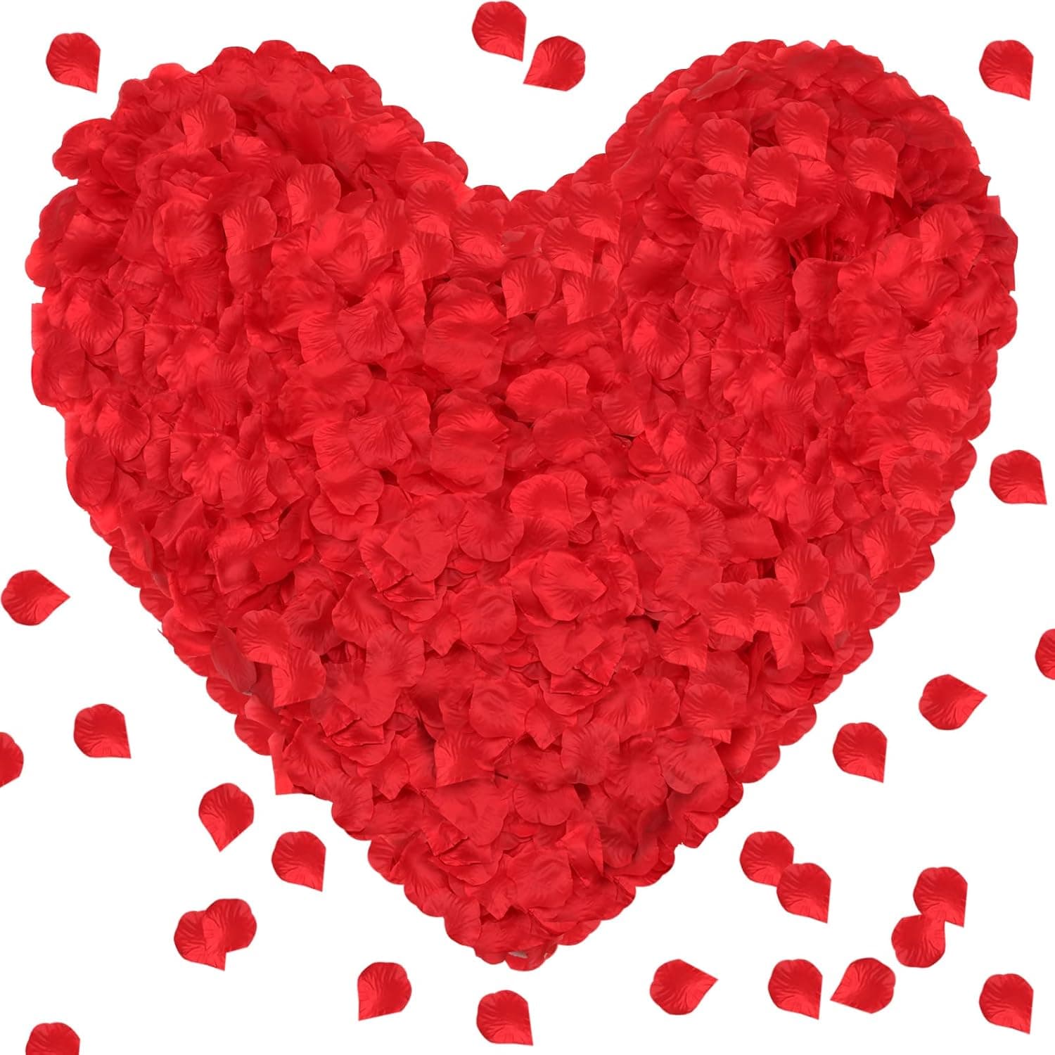 Lucky Flower Rose Petals 5000 Pcs for Valentine's Day Romantic Nights Decoration,Event,Party, Wedding,Anniversary Day(Red)