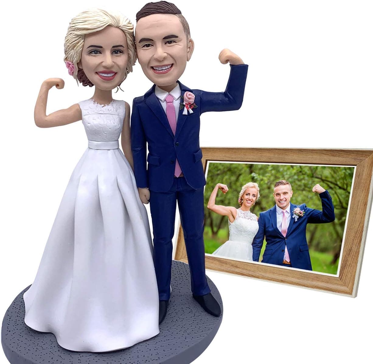 Custom Bobbleheads Figures from Photos 90% Accurate,Bobblehead Figurine Personalized- Great Gift for Wedding,Valentine’s and Anniversary