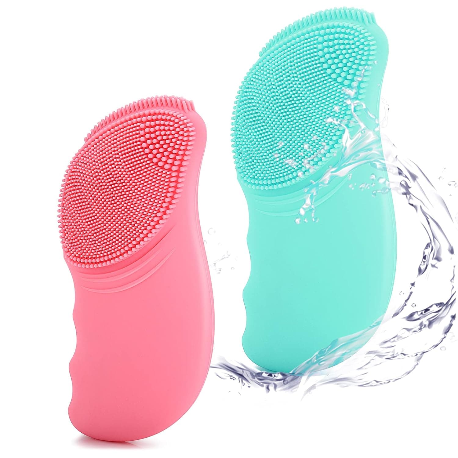 Facial Cleansing Brush Manual Face Scrubber,for Blackhead Removal and Exfoliating Silicone Face Brush 2 Pack