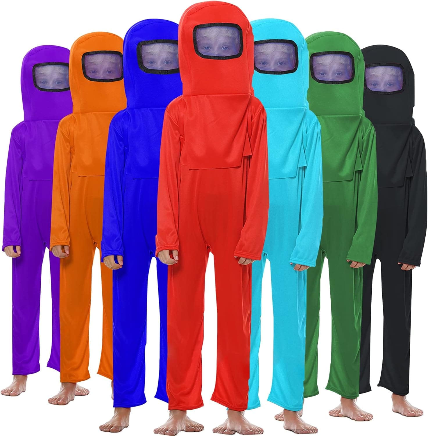 Kids Astronaut Costume Astronaut Game Suit Space Jumpsuit with Backpack and Helmet Halloween Cosplay Costume