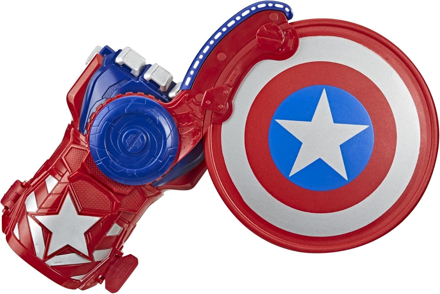 Nerf Power Moves Marvel Avengers Captain America Shield Sling Disc-Launching Toy for Kids Roleplay, Toys for Ages 5 and Up (Amazon Exclusive)