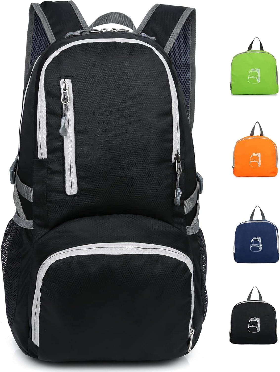 Packable Lightweight Hiking Backpack,Oliomp-35L Waterproof Foldable Travel Backpack Suitable for men and women camping outdoor hiking and cycling.(black)