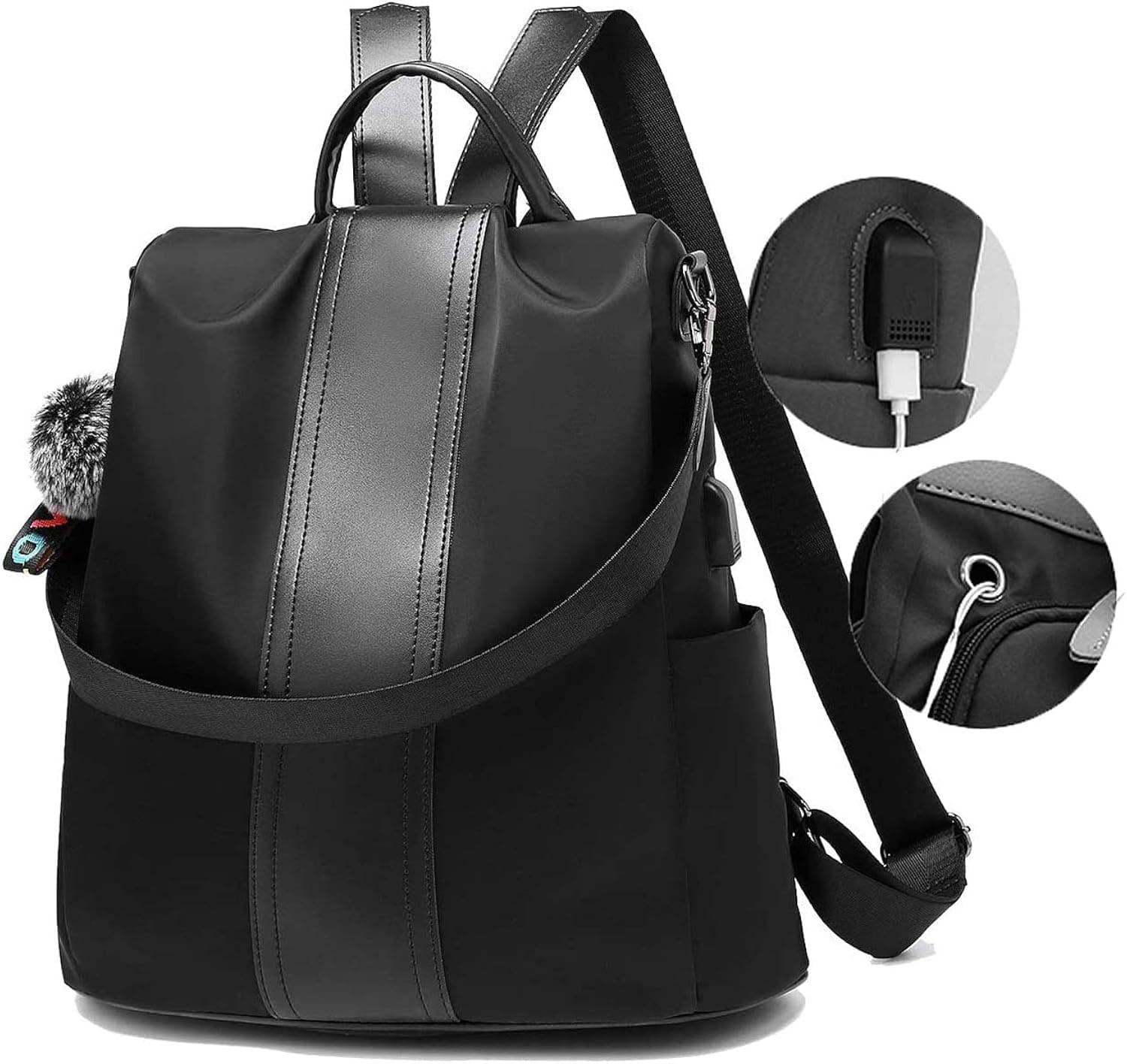 TcIFE Backpack Purse for Women Fashion Purse and Hangbags Shoulder Bags Nylon Anti-theft Rucksack
