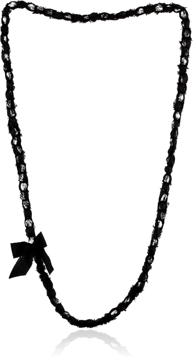 Lucia K. Jewelry "Nora" Crystal and Silk Necklace