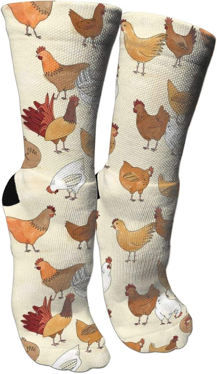 MSGUIDE Women's Cotton Cushion Comfy Casual Funny Novelty Athletic Crew Socks