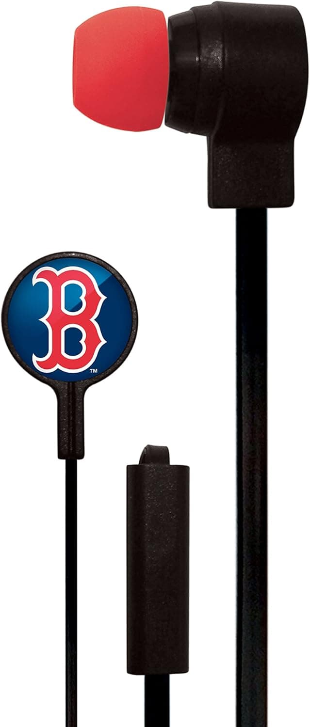 Mizco MLB Big Logo Black Cord Earbuds