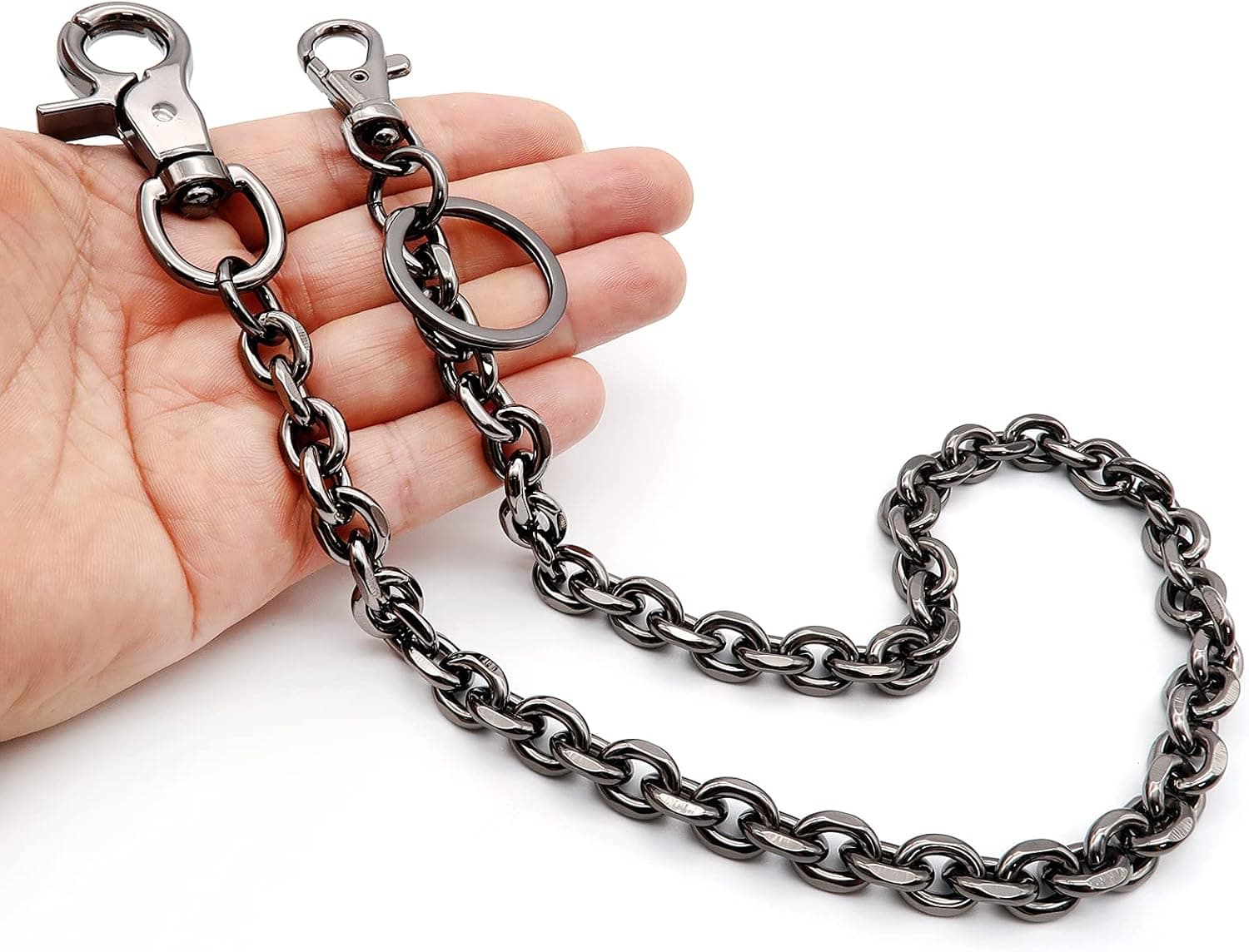 NEWTRO Wallet Chain Men Women Boy Girl, Biker Motorcycle Pants Jean Punk Long Key Chain Black Gold Silver 26 Types