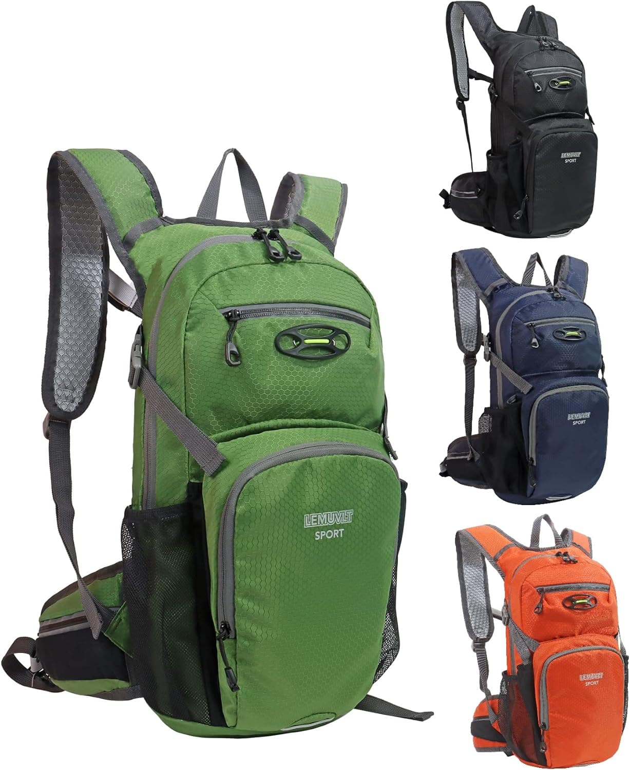 Lemuvlt Hiking Daypack Waterproof Biking Backpack 15L Lightweight Durable Backpack for Ski Snowboarding Running MTB Cycling