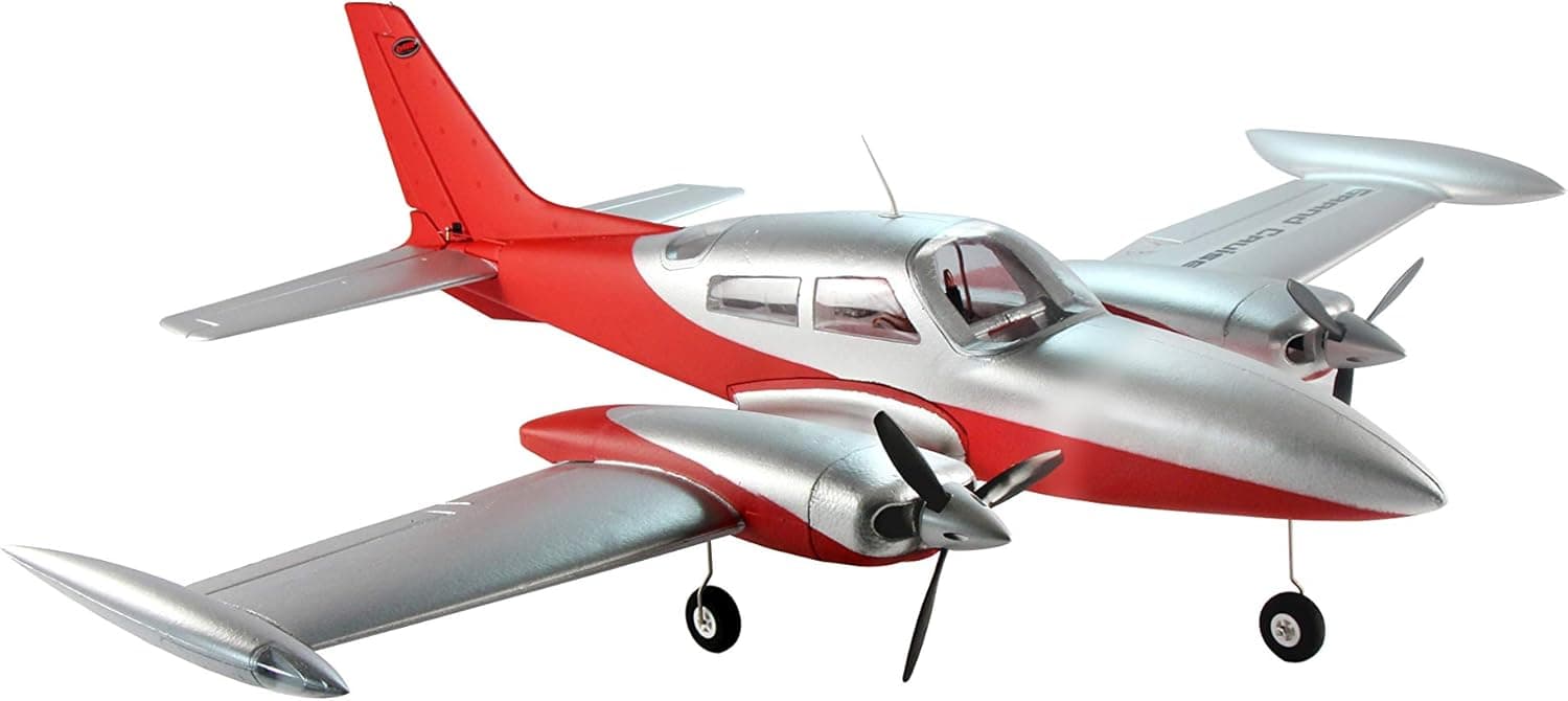 Dynam Cessna 310 Grand Cruiser 1280mm Silver/Red V2 w/Flaps - PNP