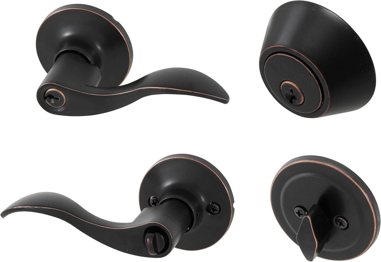 Honeywell 8106405 Wave Combo Door Lever, Oil Rubbed Bronze