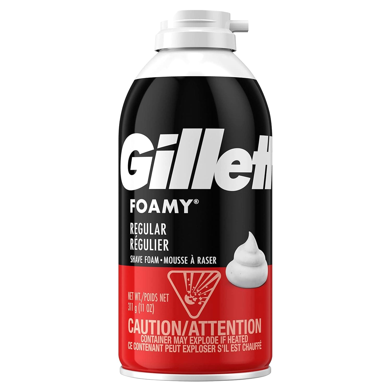 Gillette Foamy Shaving Cream, Regular, 11 Oz