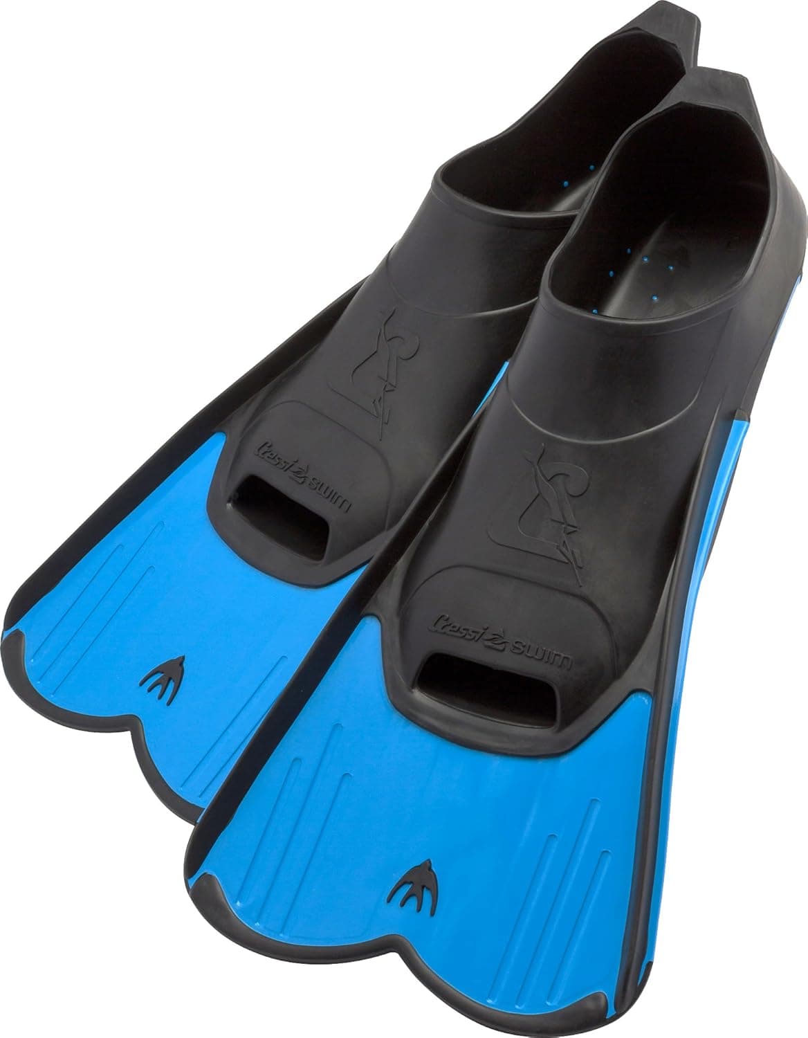 Cressi Short Full Foot Pocket Fins for Swimming or Training in the Pool and in the Sea - Light: made in Italy